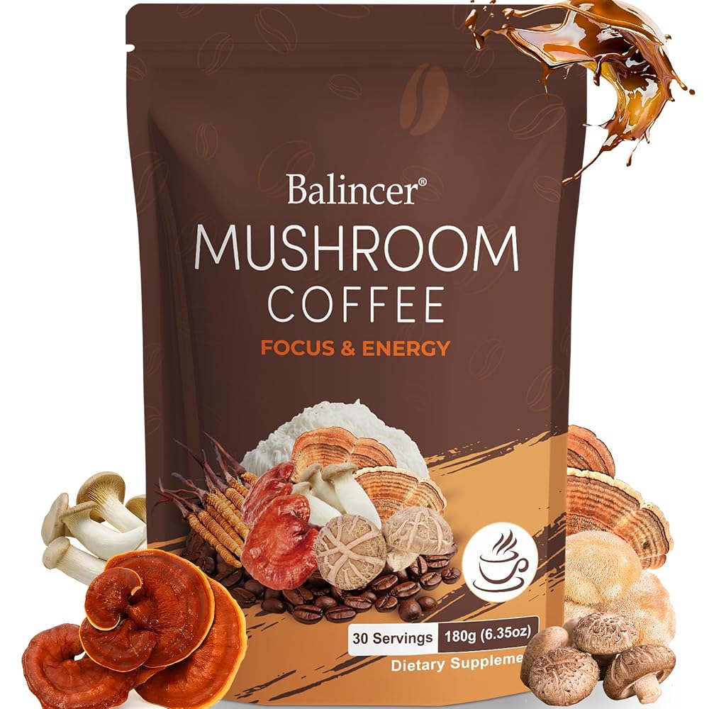Balincer Mushroom Coffee with 6 Adaptogenic Mushrooms