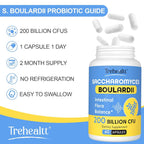 Trehealtt Saccharomyces Boulardii 200 Billion CFU Probiotic - 60 Capsules - image 6