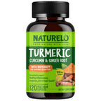 NATURELO Turmeric Curcumin with BioPerine - 120 Vegan Capsules