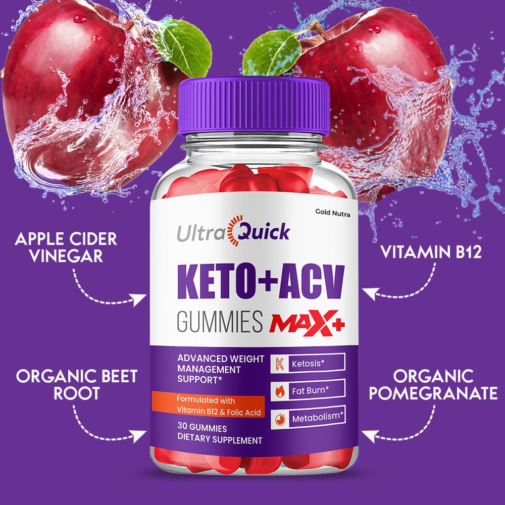 Gold Nutra UltraQuick Max+ ACV Gummies, 2X Stronger - 2 Pack - image 3