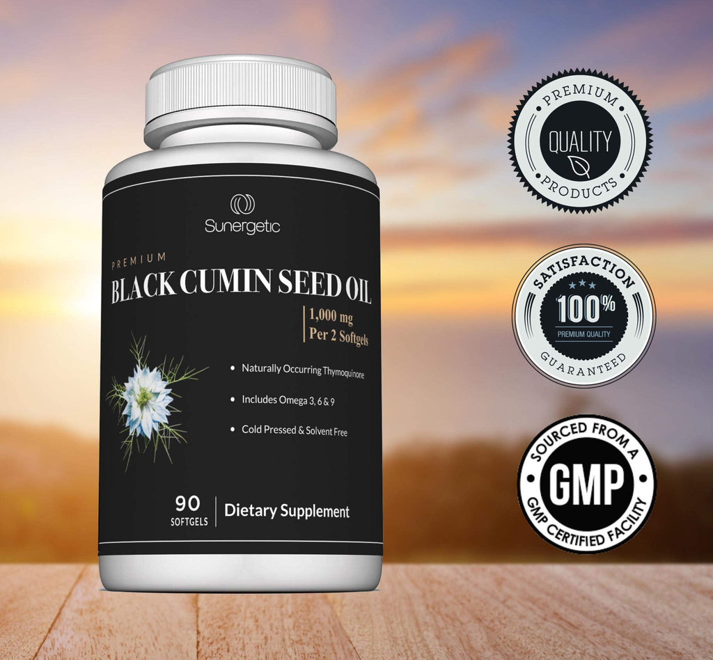 Sunergetic Black Cumin Seed Oil 1000mg - 90 Softgels - image 3