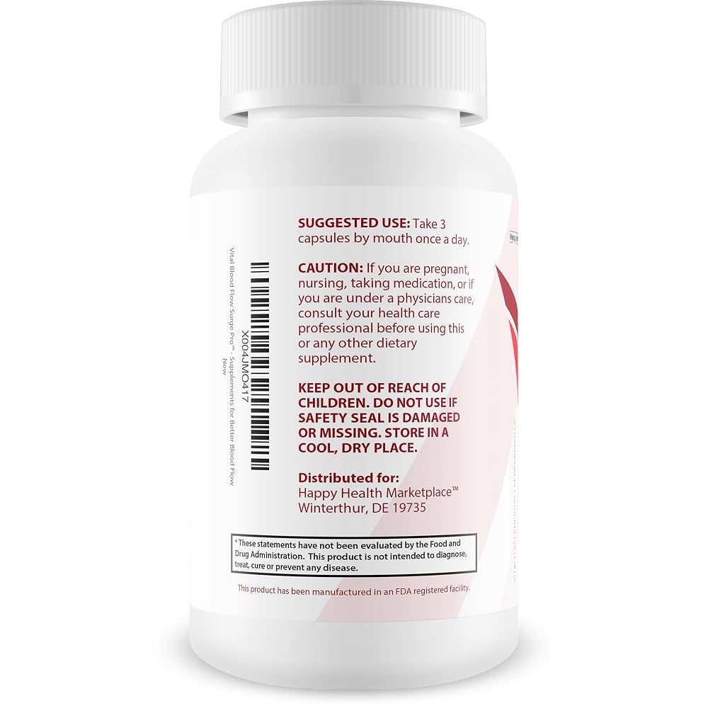 Happy Health Marketplace Vital Blood Flow Surge Pro - 90 Capsules - image 3