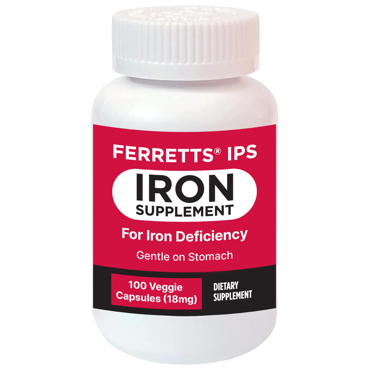 Ferretts IPS Iron Supplement 18mg - 100 Capsules