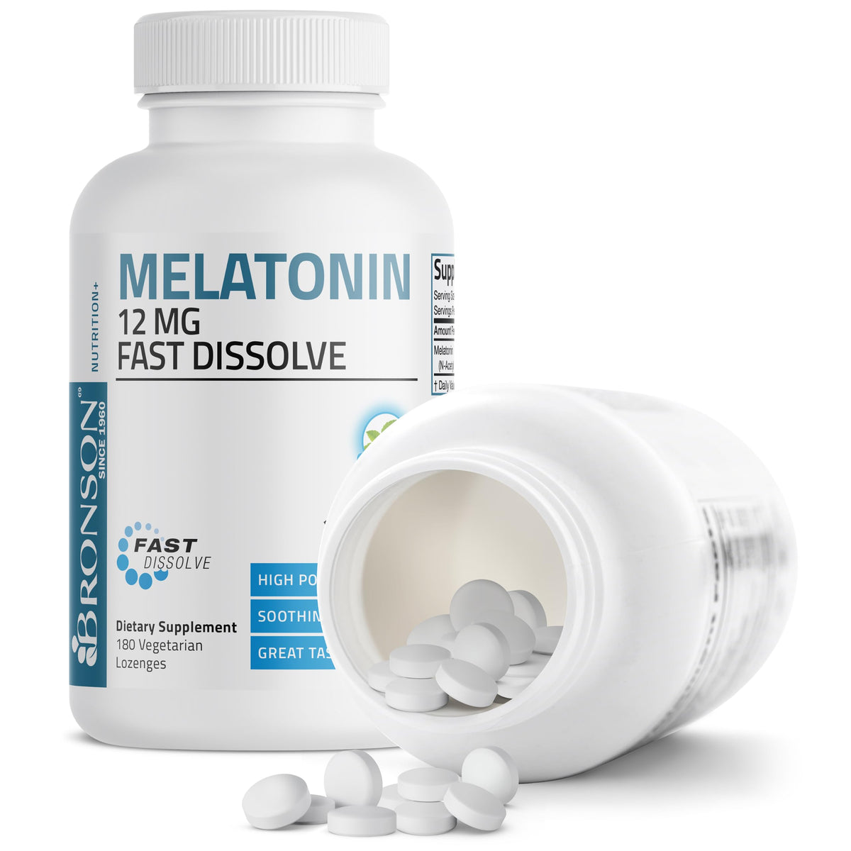 Bronson Melatonin 12mg Fast Dissolve Relaxation Support