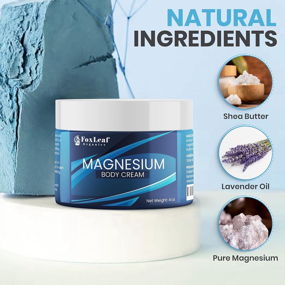 FOXLEAF Magnesium Chloride Topical Cream with Arnica & Lavender - 4 Fl Oz - image 5