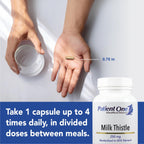 Patient One Milk Thistle Extract 250 mg Liver Support - 90 Capsules - image 3