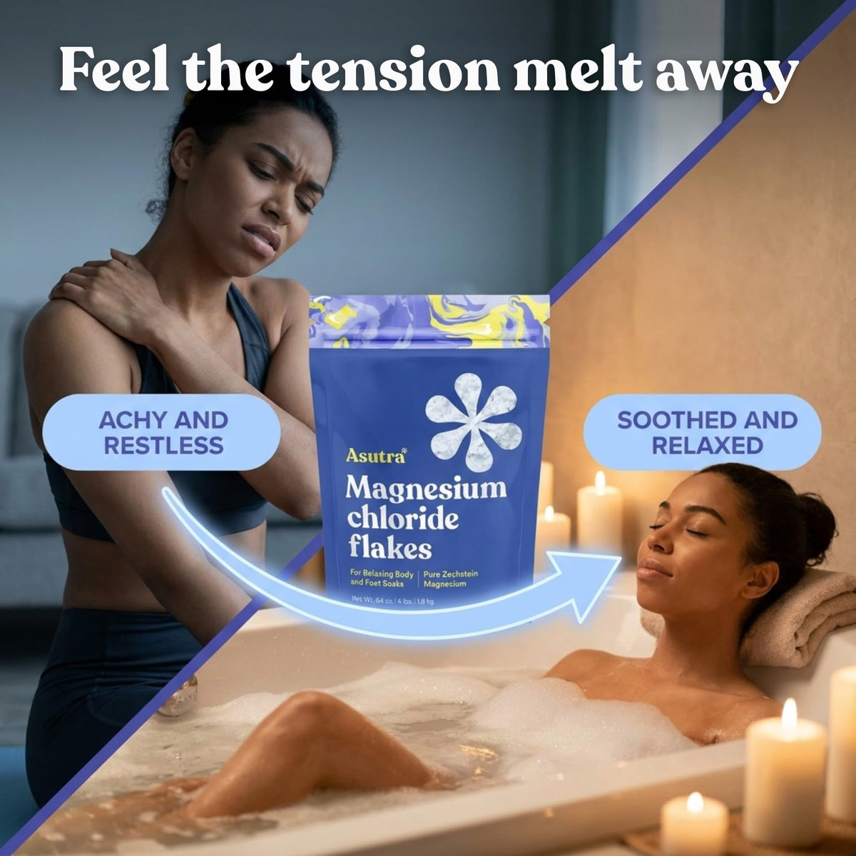 Asutra Magnesium Chloride Flakes for Bath