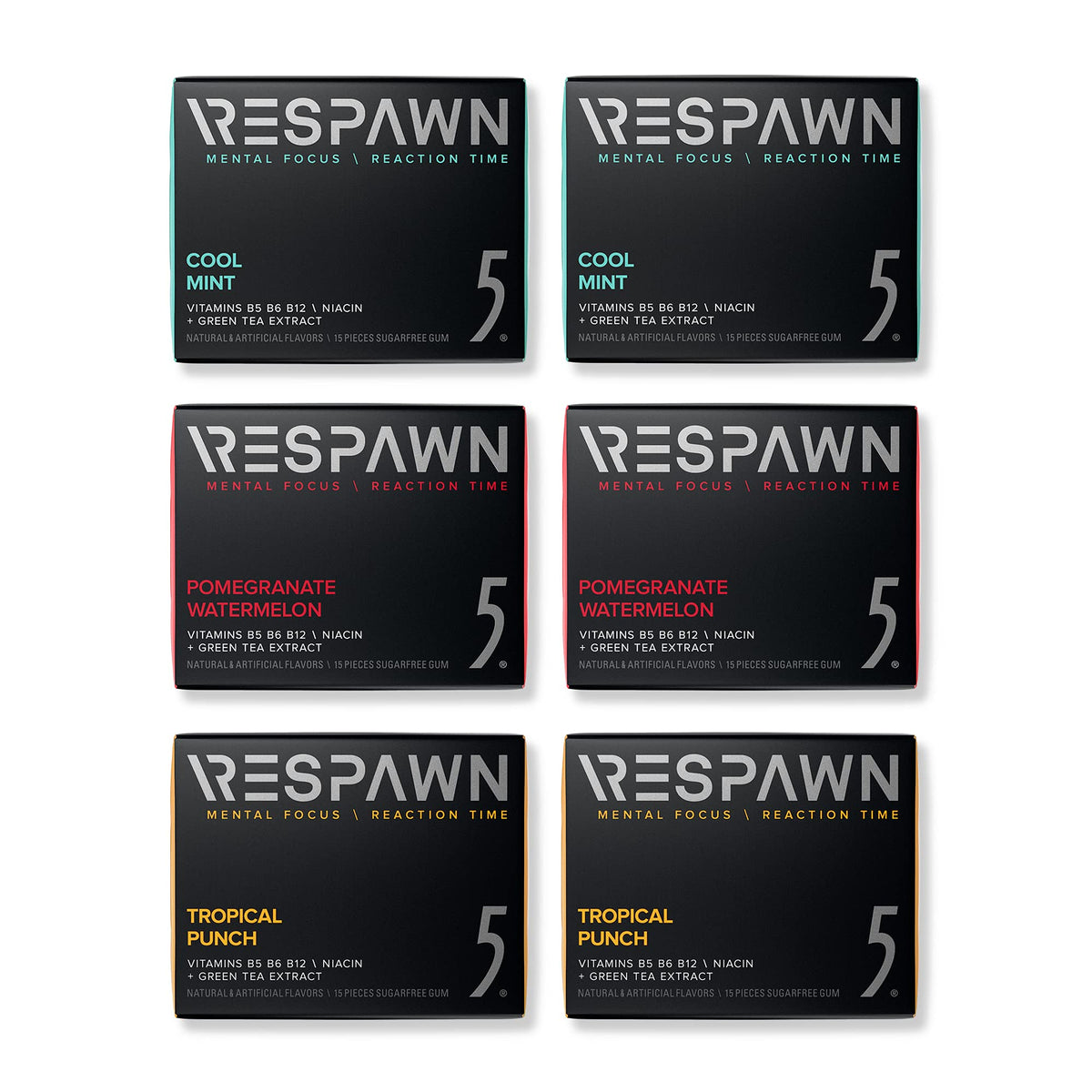 RESPAWN by Razer Mental Focus Gum Sugar Free - 90 Sticks