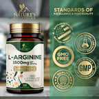 Nature's Nutrition L-Arginine 1000mg Per Serving Supplement