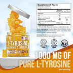 JOYLI Nutrition L-Tyrosine Gummies 1000mg Focus Support - 120 Count - image 3