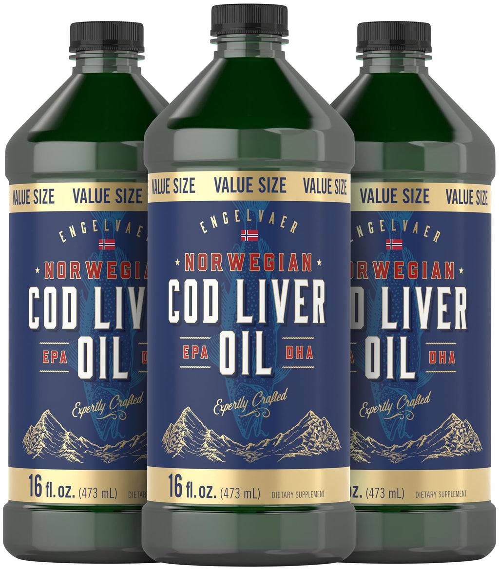 Carlyle Norwegian Cod Liver Oil - 16 fl oz (Pack of 3)