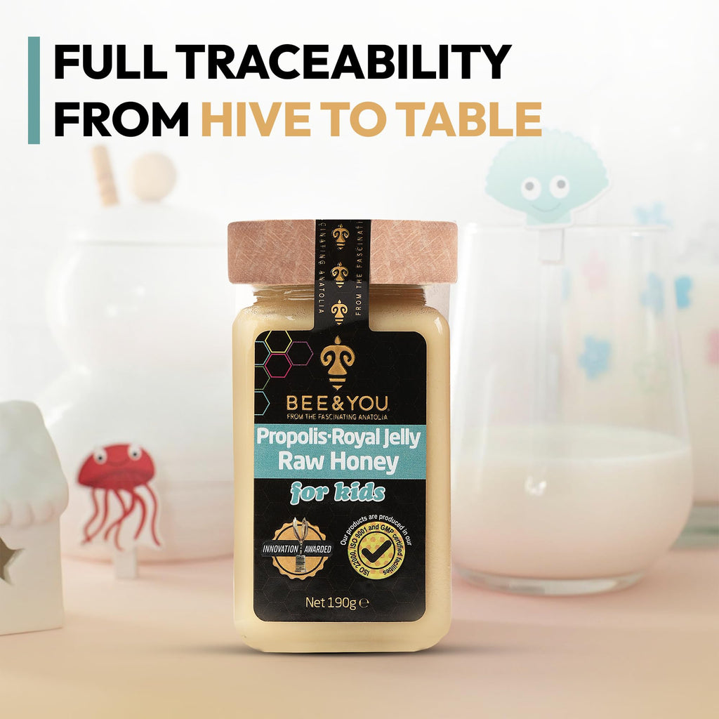 Bee and You Royal Jelly Raw Honey for Kids Immune Support - 6.7 oz - image 5
