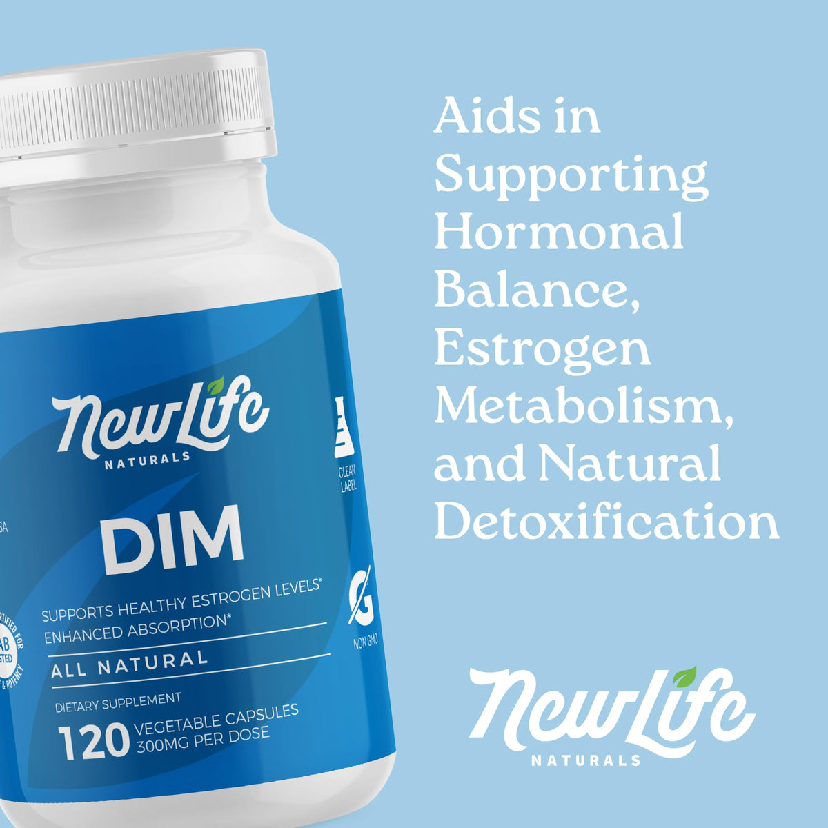NewLife Naturals DIM Supplement Hormone Balance - 60 Capsules - image 5