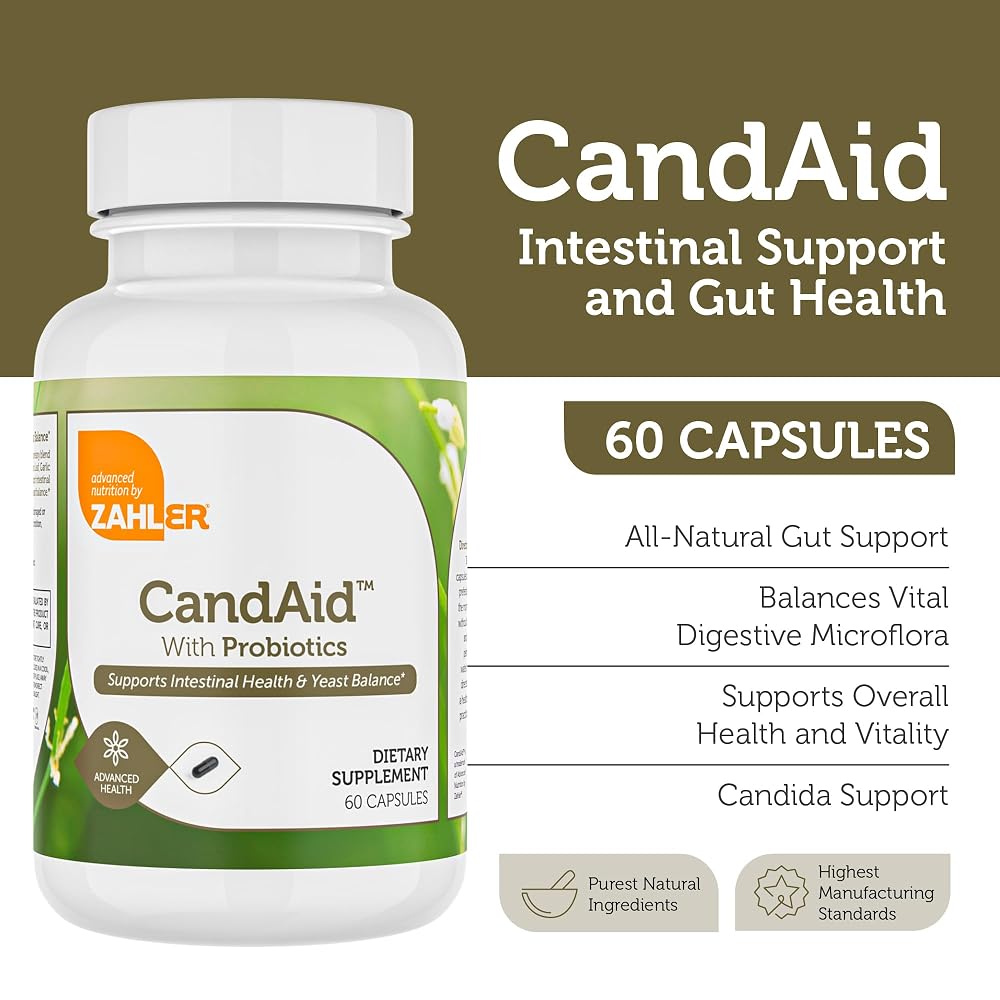 Zahler CandAid Cleanse Probiotic Digestive Health Supplement - 60 Capsules - image 2