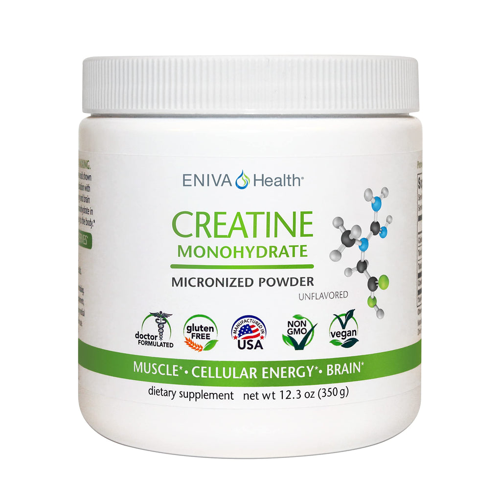 Eniva Creatine Monohydrate Powder Muscle Support - 70 Servings