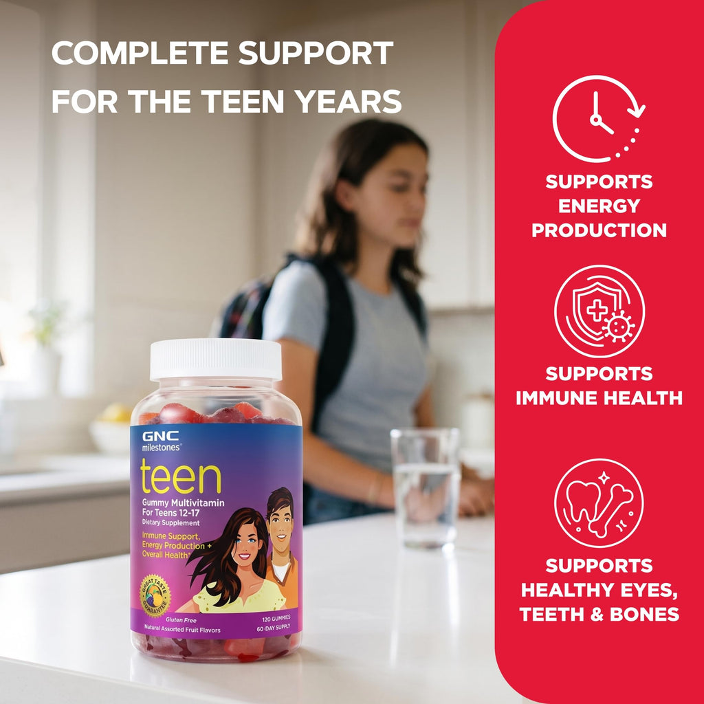 GNC Milestones Teen Multivitamin Gummies - 120 Gummies - image 4