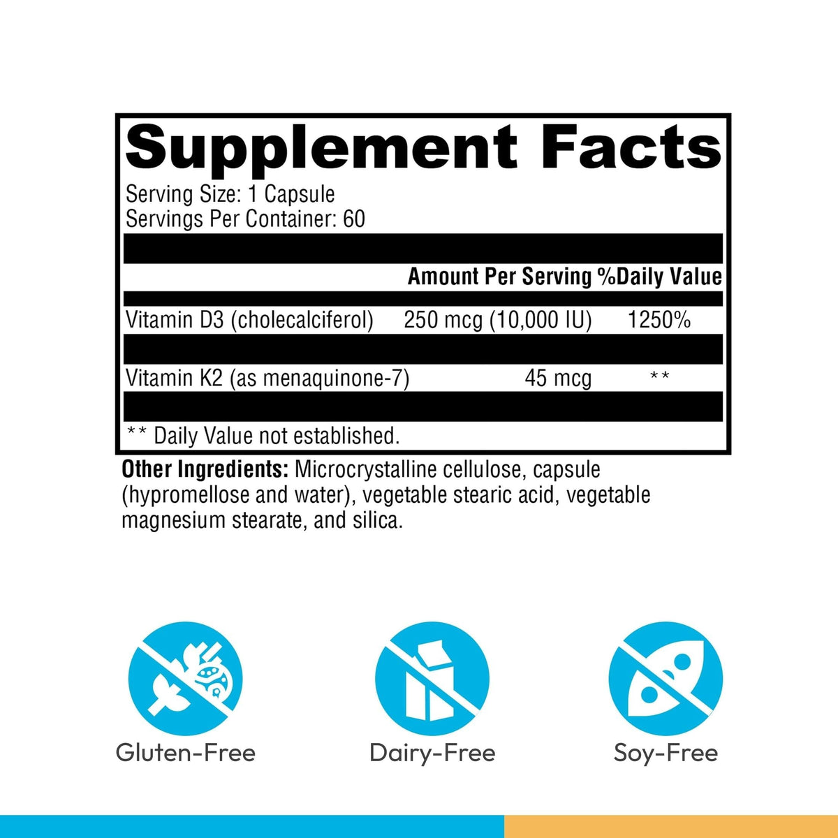 XYMOGEN K2-D3 10000 Vitamin D3 & K2 - 60 Capsules - image 2