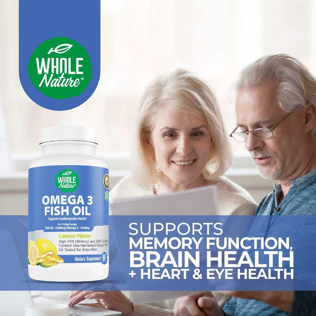 Whole Nature Omega 3 Fish Oil Supplements