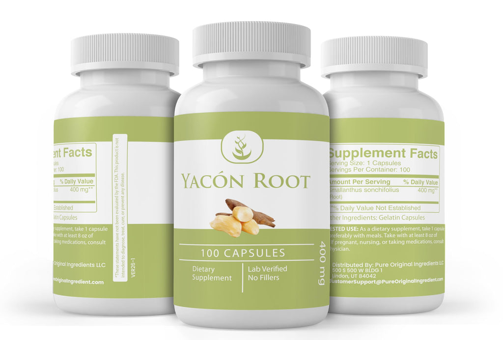 PURE ORIGINAL INGREDIENTS Yacon Root Extract - 100 Capsules - image 4