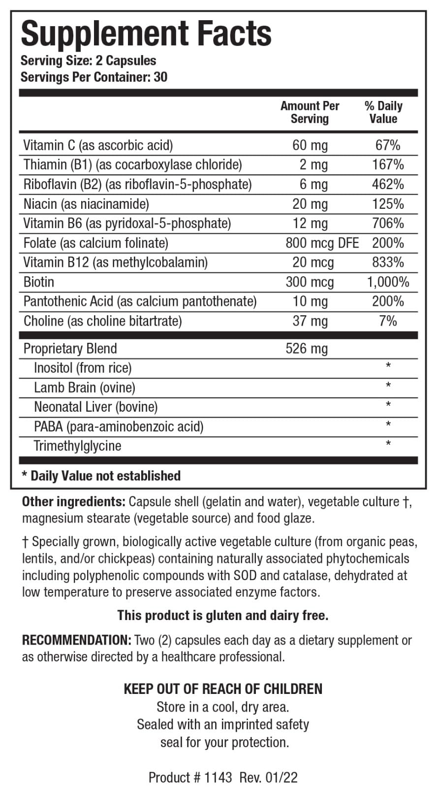 BIOTICS RESEARCH Bio GGG B Complex with Methyl B12 - 60 Capsules - image 3