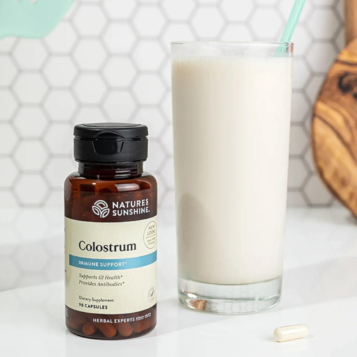 Nature's Sunshine Colostrum with Immune Factors - 60 Capsules - image 3