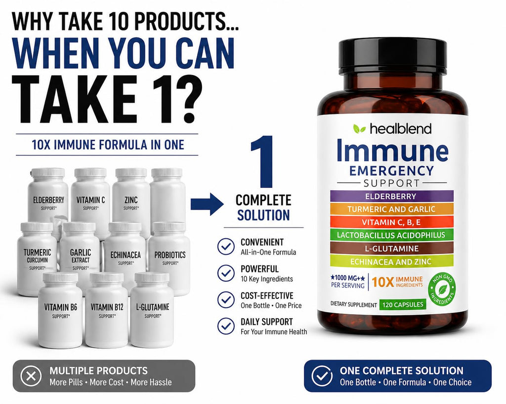 healblend 10 in 1 Immune Support Supplement with Elderberry & Zinc - image 2