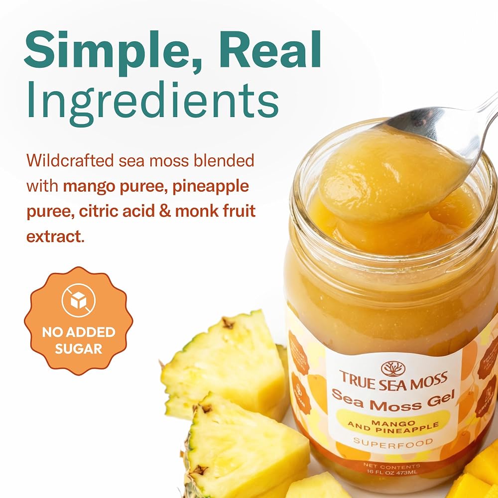 TrueSeaMoss True Sea Moss Mango/Pineapple Gel - 16 Fl Oz - image 4