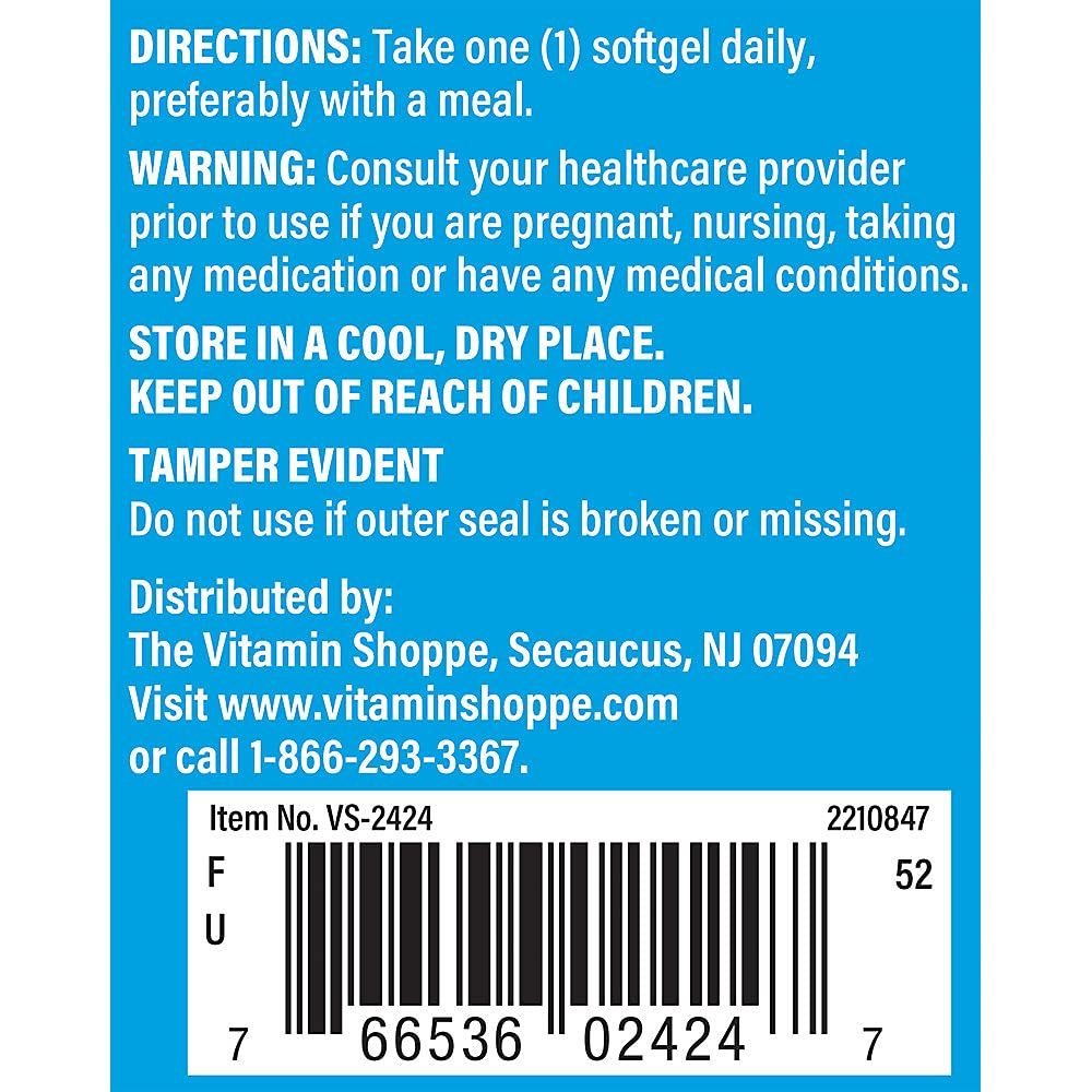 The Vitamin Shoppe Vitamin D3 10000 IU - 100 Softgels - image 3