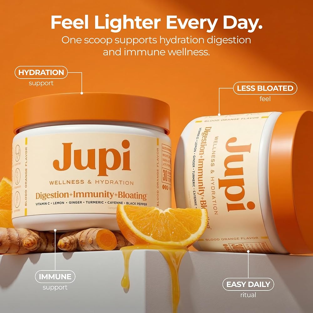 Jupi Hydration & Wellness Powder Turmeric Ginger Citrus - 30 Servings - image 5