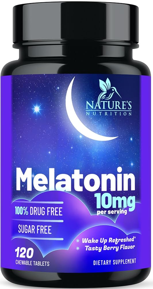 Nature's Nutrition Melatonin Sleep Supplement 10mg