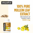 STAY ALIVE Mullein Leaf Extract 1000mg 10:1 - 120 Capsules - image 3