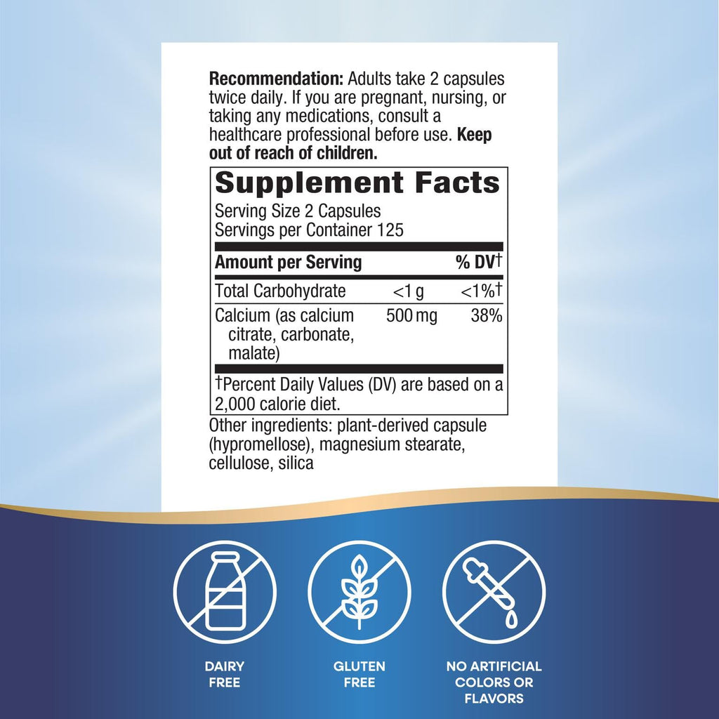 Nature's Way Calcium Citrate Complex, 500 mg per Serving