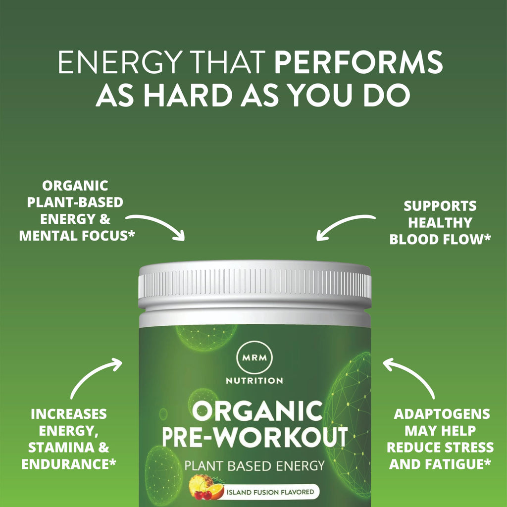 MRM Nutrition Organic Pre-Workout Powder Island Fusion - 20 Servings - image 4