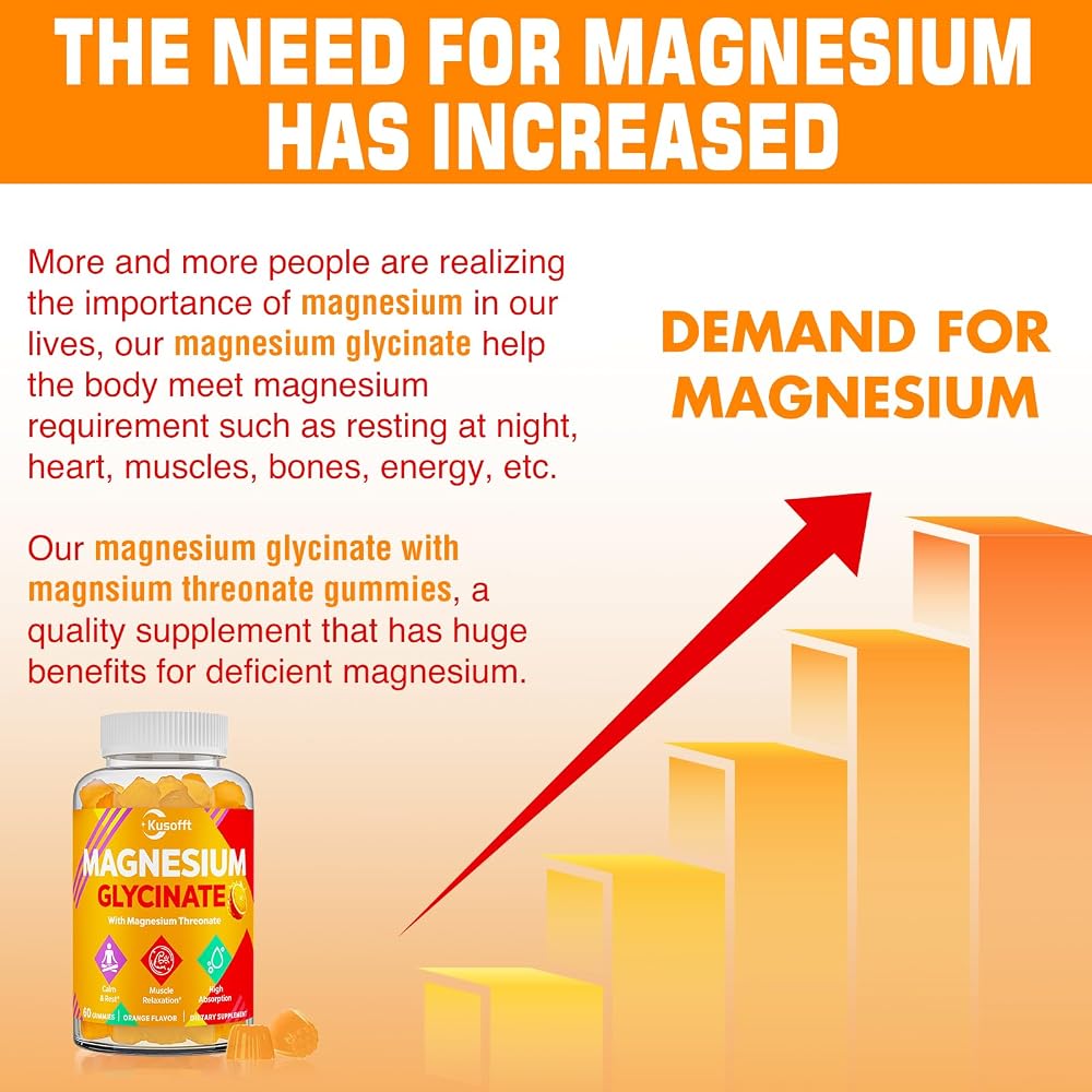 Kusofft Magnesium Glycinate Gummies 1500mg - 60 Gummies - image 8