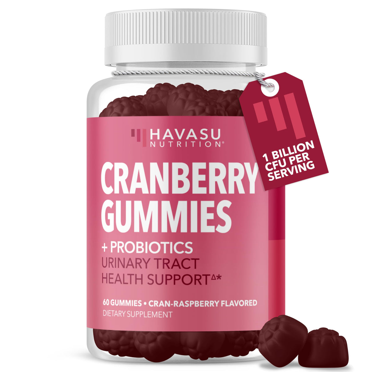 Havasu Nutrition Cranberry Probiotic Gummies Bladder Support - 60 Gummies