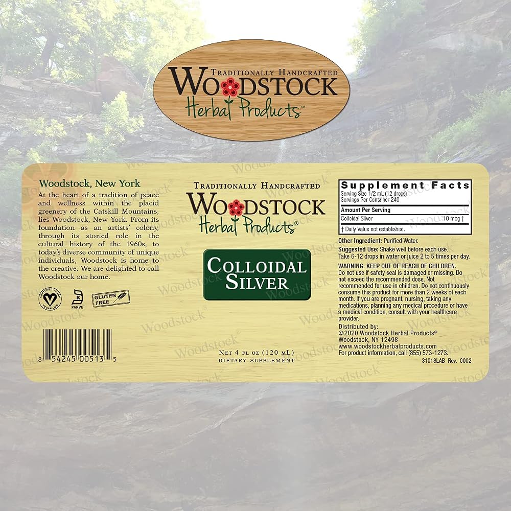 Totify Woodstock Herbal Products Colloidal Silver Liquid - 4 oz - image 2