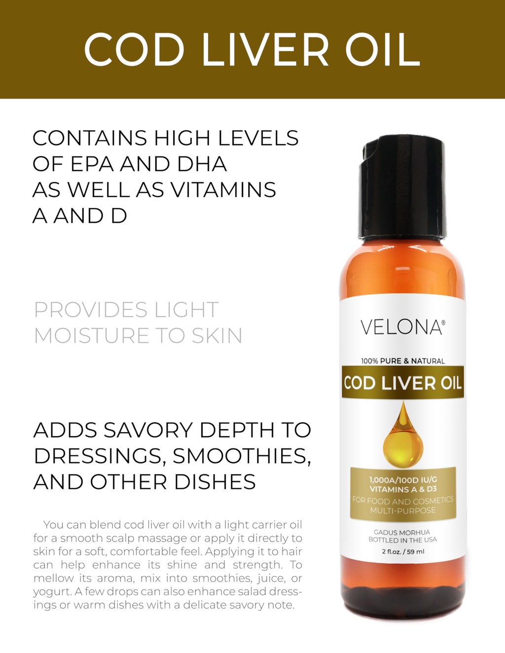 velona Cod Liver Oil - 2 oz - 7 lb