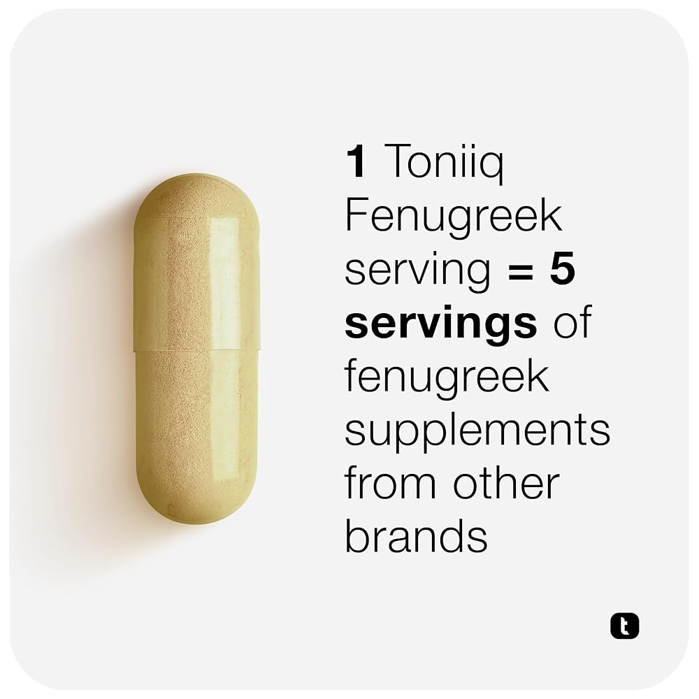 Toniiq Fenugreek Capsules 1250mg High Potency Extract - 60 Capsules - image 4