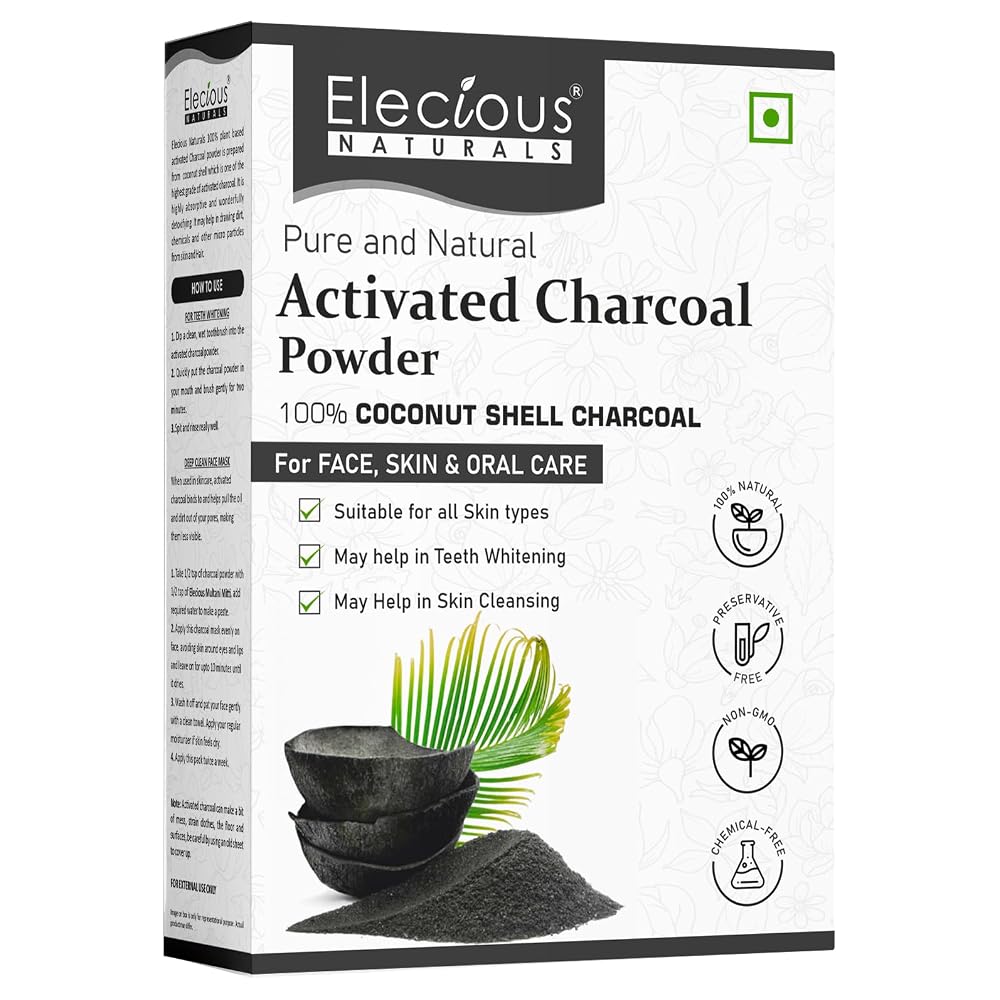 Elecious Naturals Activated Charcoal Powder for Skin - 200g