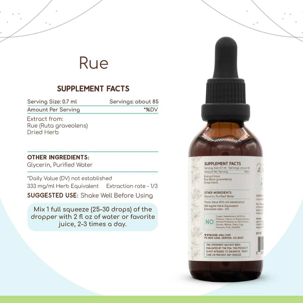 HerbEra Rue Alcohol-Free Herbal Extract Tincture