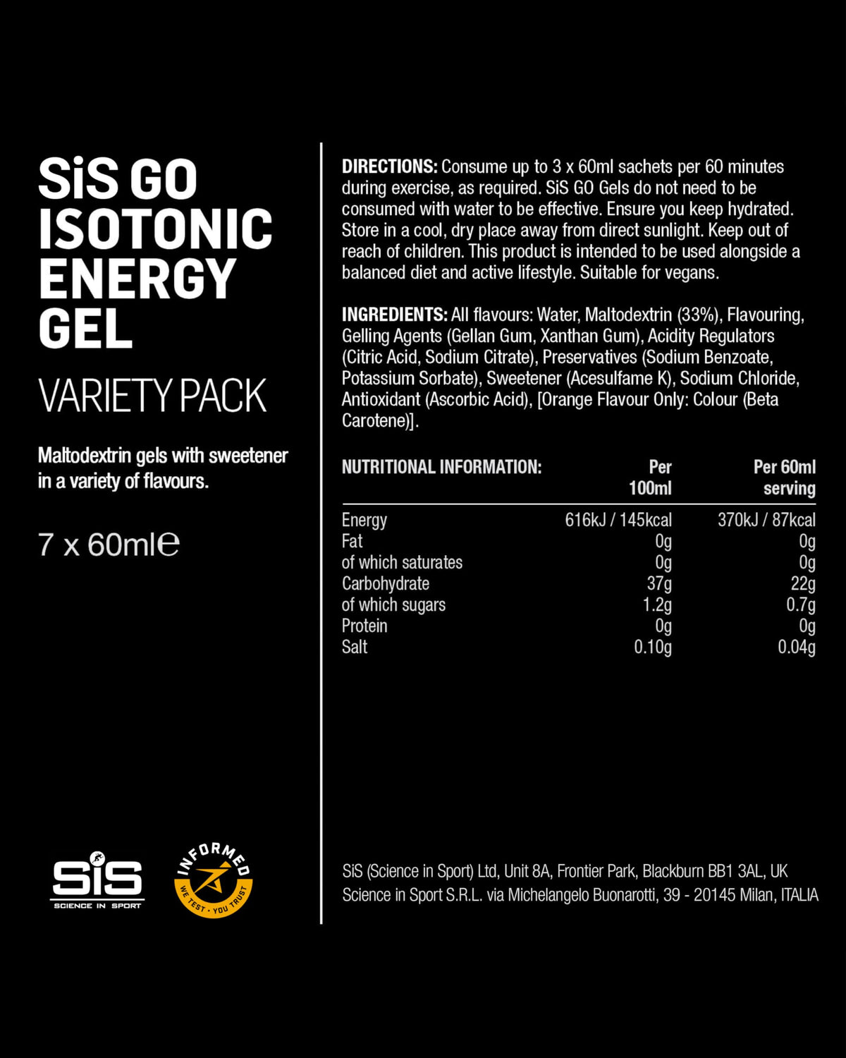 Science in Sport GO Isotonic Energy Gel - Pack of 7 - image 5