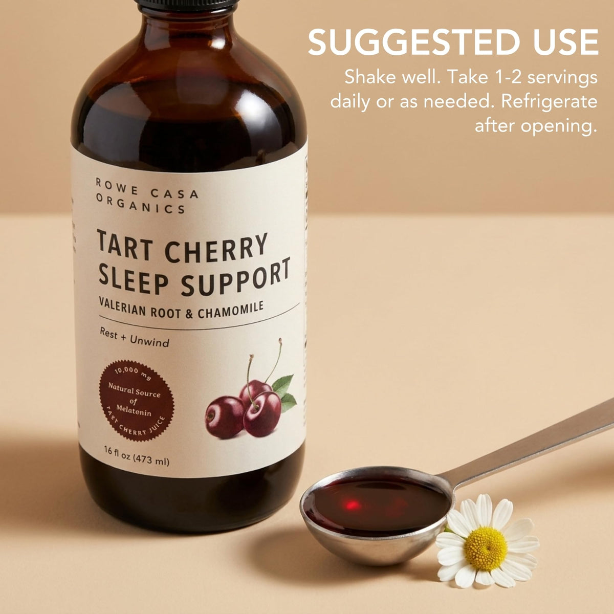 Rowe Casa Organics Tart Cherry Sleep Support with Valerian Root - 16 fl oz - image 5