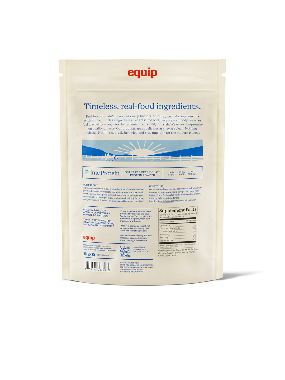 Equip Prime Protein Powder Grass Fed Beef - 30 Servings - image 9