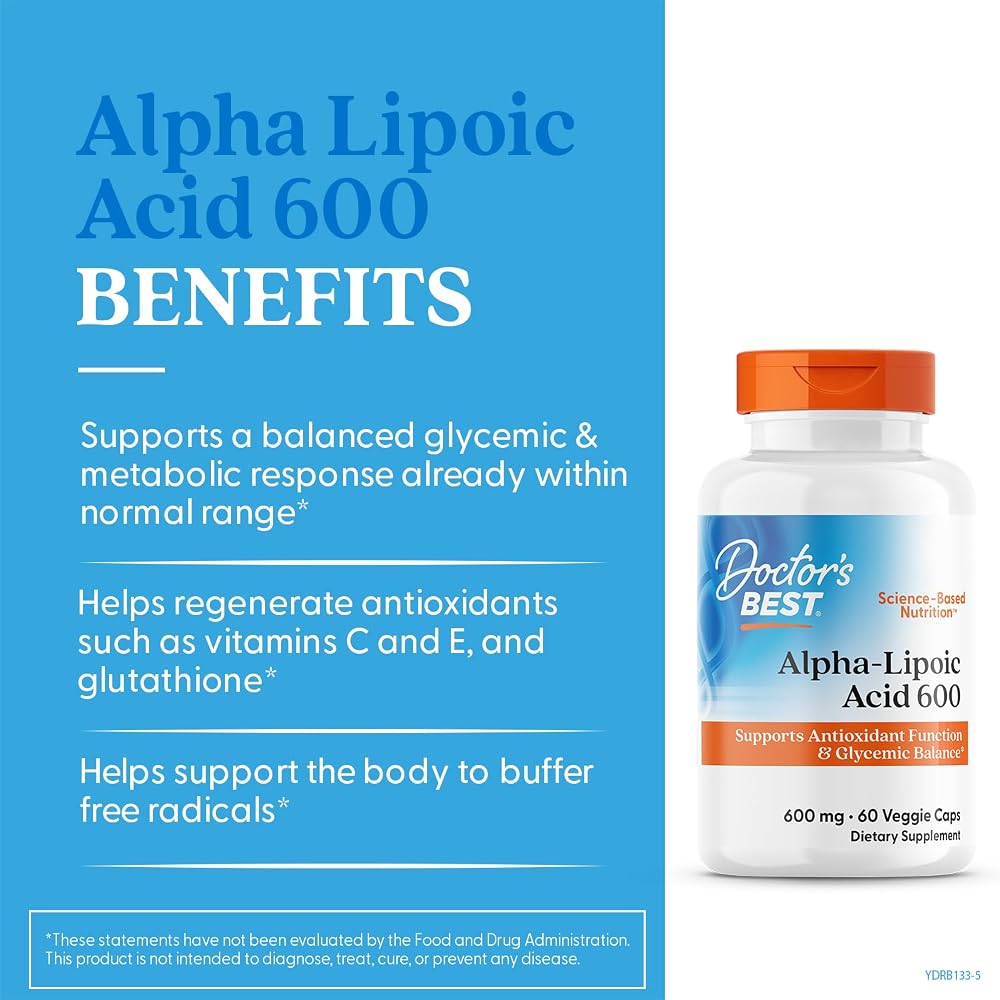 Doctor's Best Alpha Lipoic Acid Supplement - Alpha-Lipoic Acid Caps - image 3