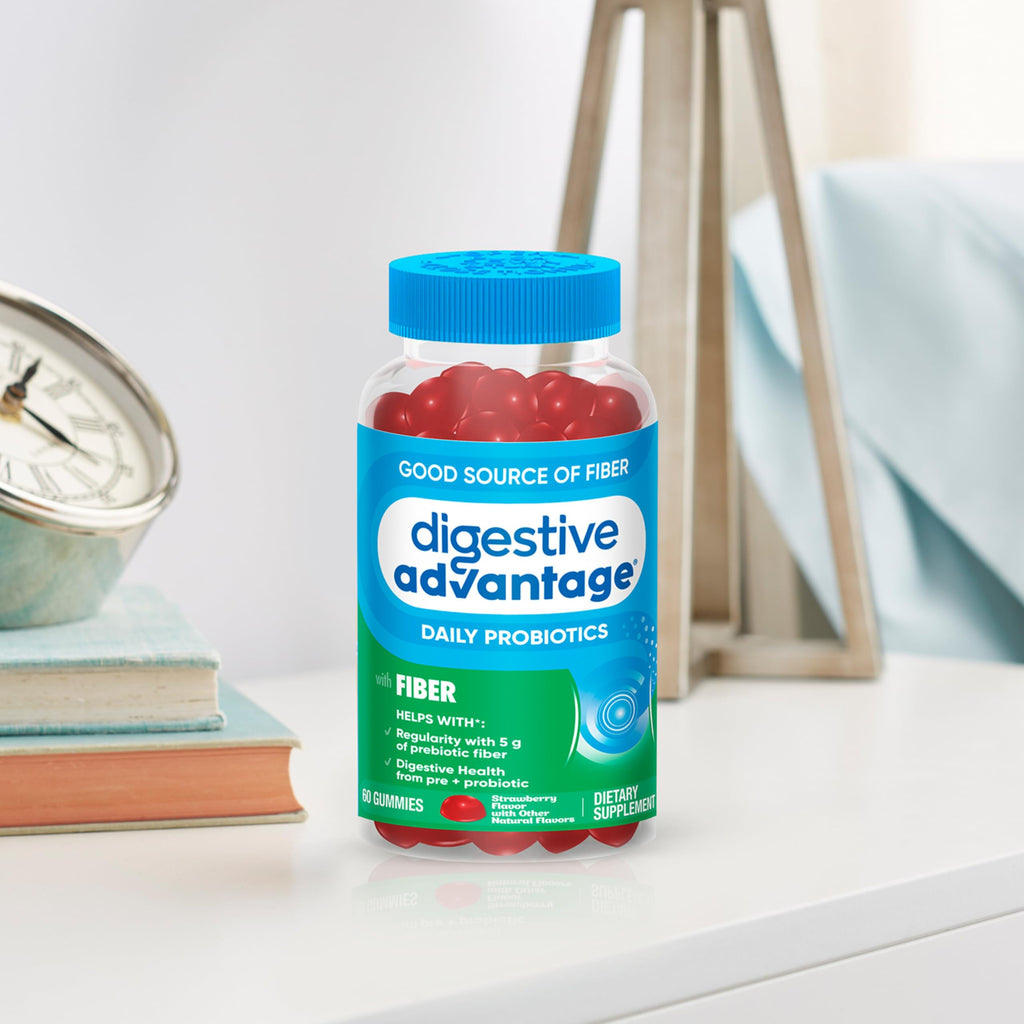 Digestive Advantage Prebiotic Fiber Gummies + Probiotics for Gut