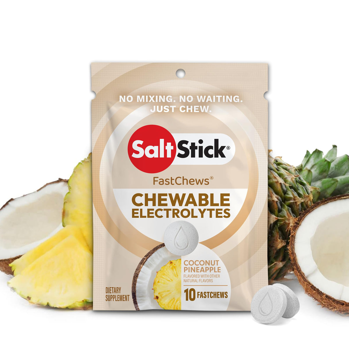 SaltStick Electrolyte FastChews Coconut Pineapple - 120 Tablets