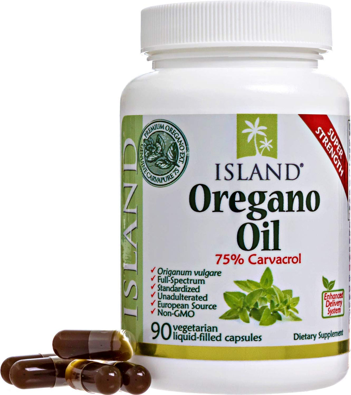 Island Nutrition Oregano Oil Capsules Immune Support - 90 Count