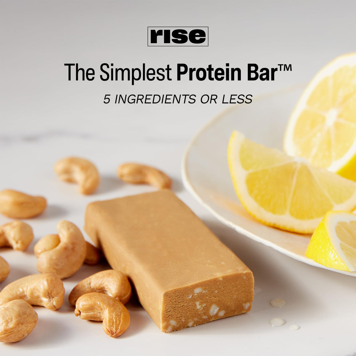 Rise Pea Protein Bar Vegan Lemon Cashew - 12 Count - image 5