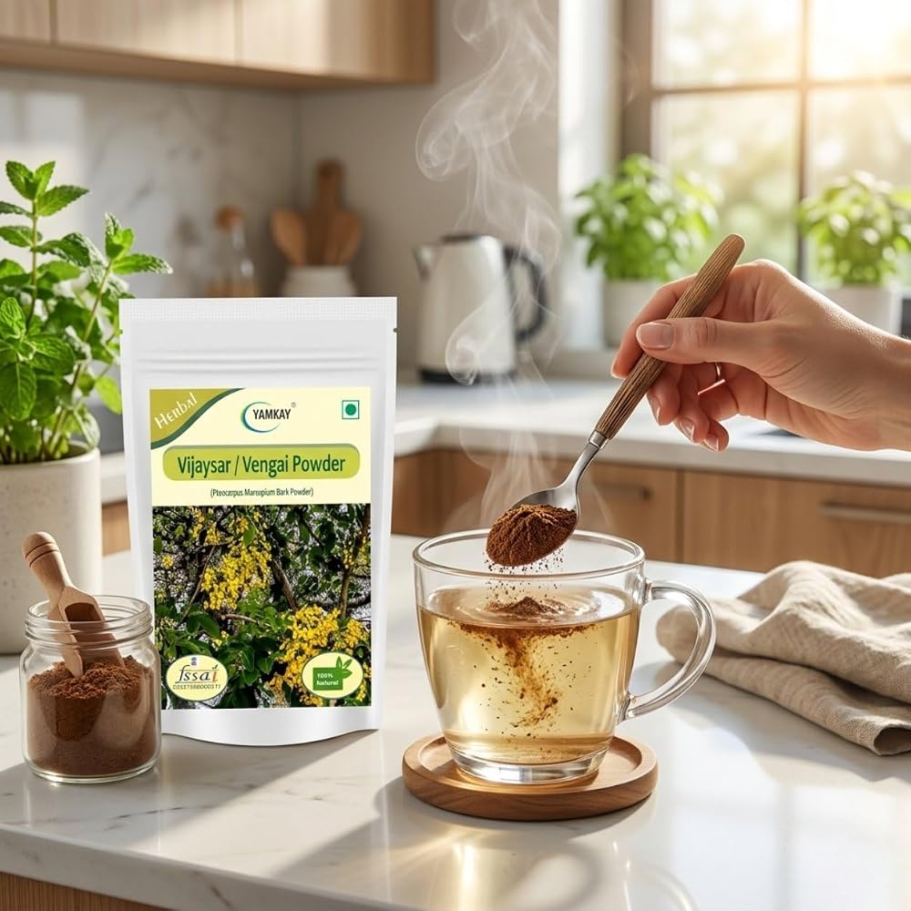 YAMKAY Vijaysar Vengai Bark Powder - 300 GM - image 6