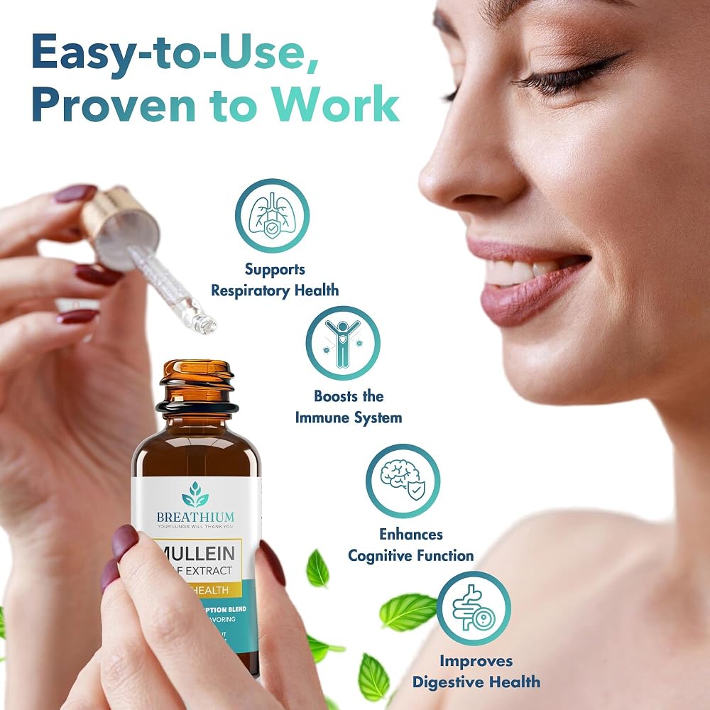 BREATHIUM Mullein Drops for Lungs